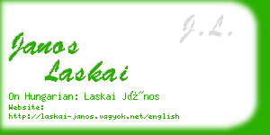 janos laskai business card